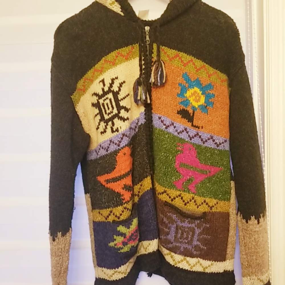 Peruvian 100% wool sweater